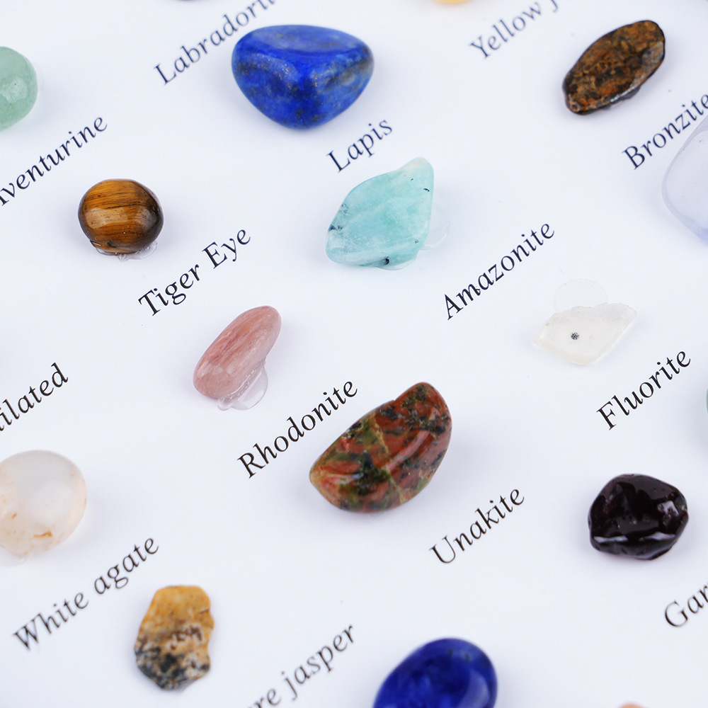 36 Mini Rocks and Mineral Assortment Set Stone Collection for Polishing Wicca & Reiki Crystal Healing #SP1918