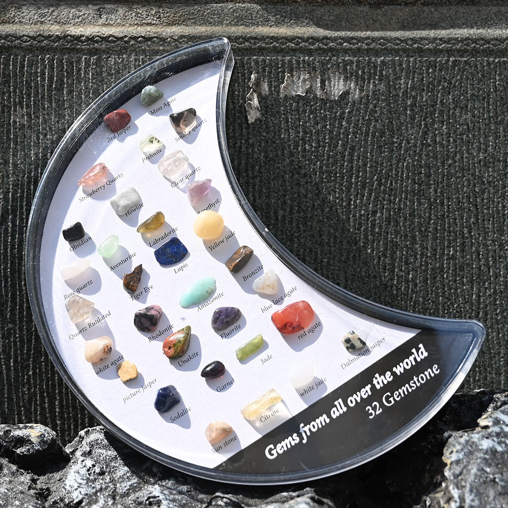 36 Mini Rocks and Mineral Assortment Set Stone Collection for Polishing Wicca & Reiki Crystal Healing #SP1918