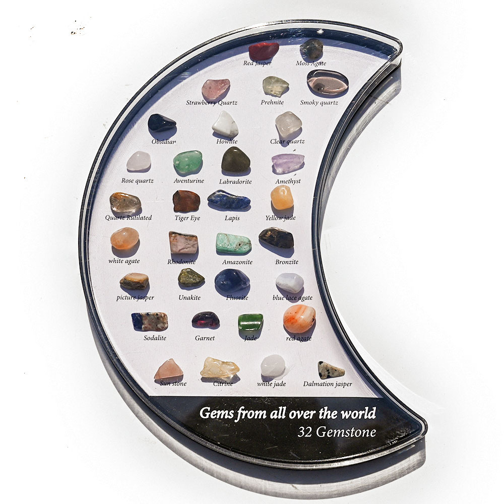 36 Mini Rocks and Mineral Assortment Set Stone Collection for Polishing Wicca & Reiki Crystal Healing #SP1918