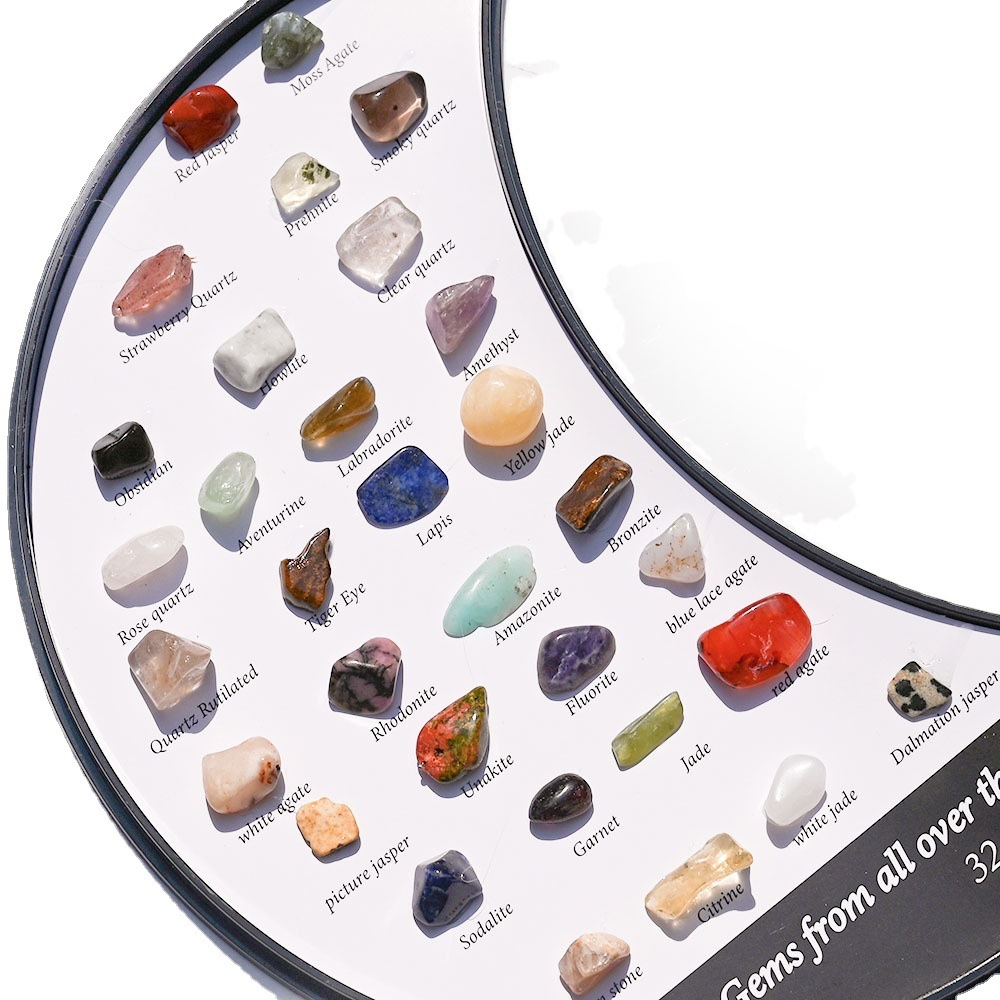 36 Mini Rocks and Mineral Assortment Set Stone Collection for Polishing Wicca & Reiki Crystal Healing #SP1918