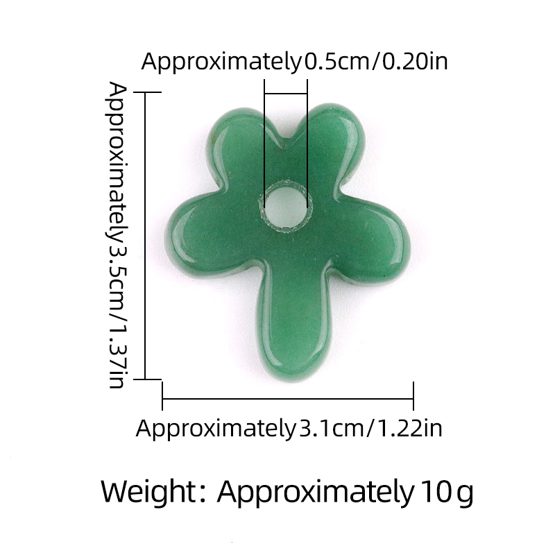 35MM Flower Stone Pendant for Jewelry Making Healing Chakra