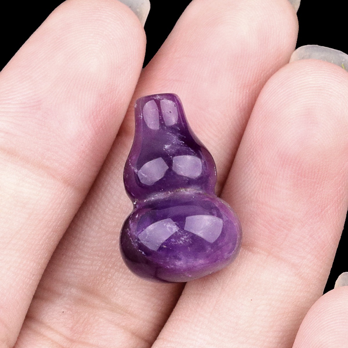 13X20MM Handmade Carved Mini Gourd Stone Home Decoration Worry Stones Crystal Crafts