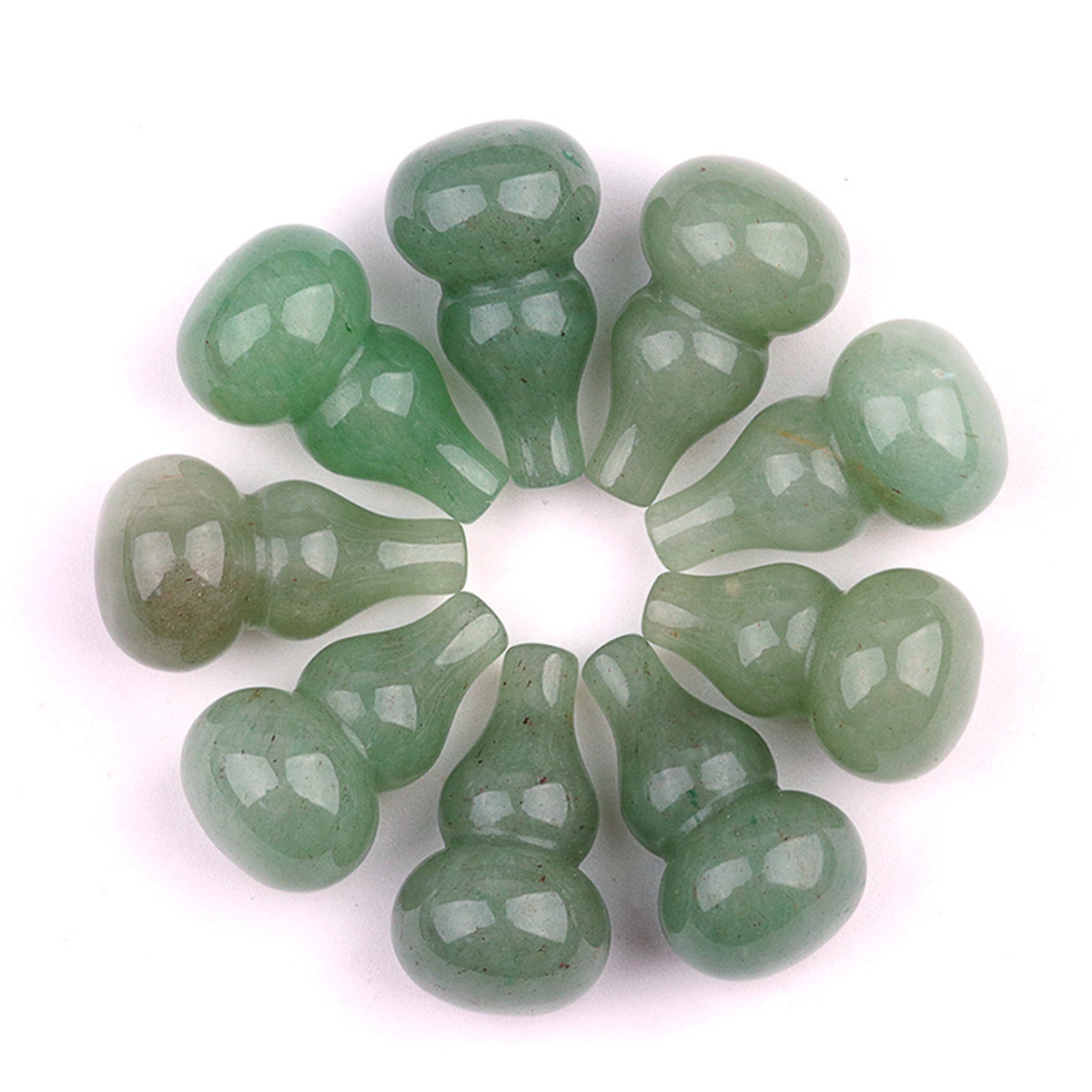 13X20MM Handmade Carved Mini Gourd Stone Home Decoration Worry Stones Crystal Crafts