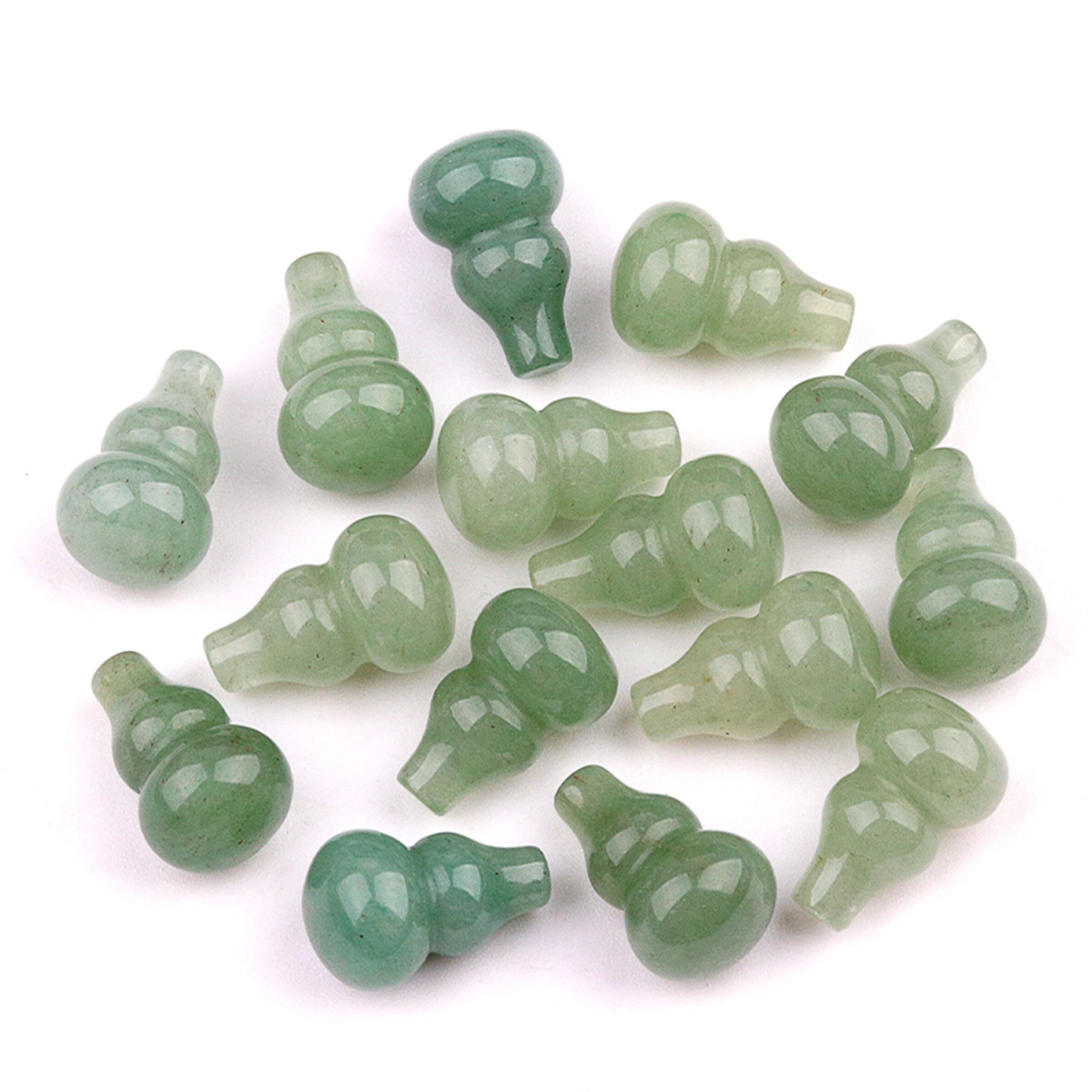 Handmade Carved Mini Gourd Stone Home Decoration Worry Stones Crystal Crafts