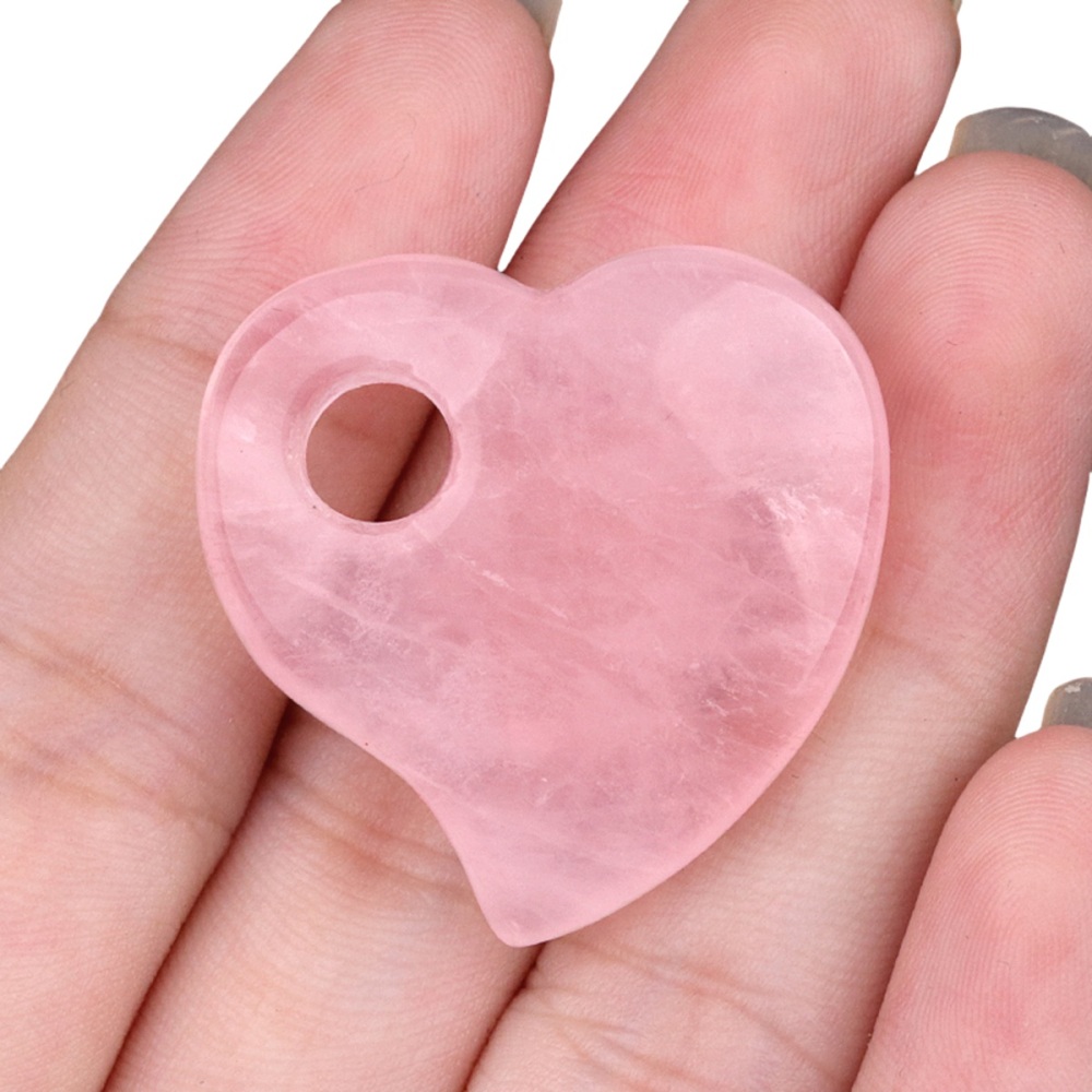 30MM Love Heart Stone Pendant for Jewelry Making Healing Chakra