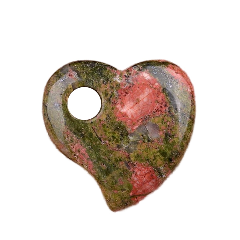 30MM Love Heart Stone Pendant for Jewelry Making Healing Chakra