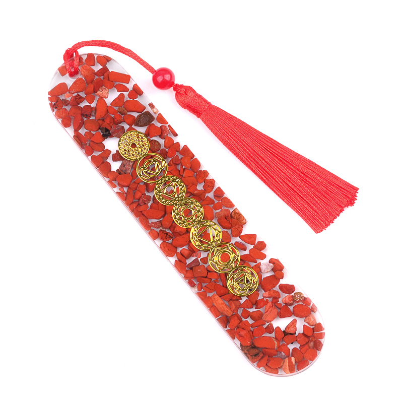 Resin Bookmarks with Tassels Handmade Raw Chip Stone Bookmark Presents for Women Kids Students Teachers and Book Lovers School Home Reading