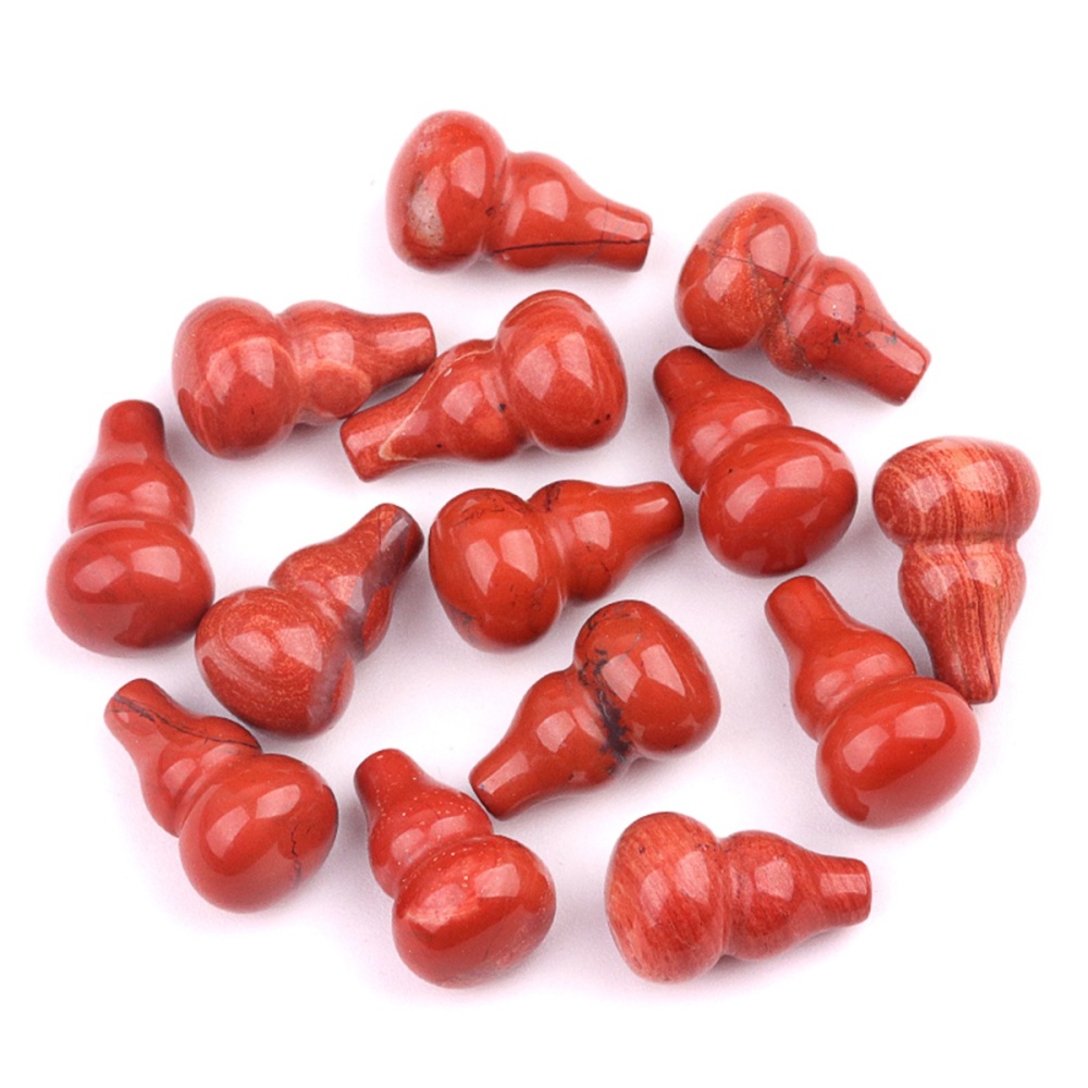 Handmade Carved Mini Gourd Stone Home Decoration Worry Stones Crystal Crafts