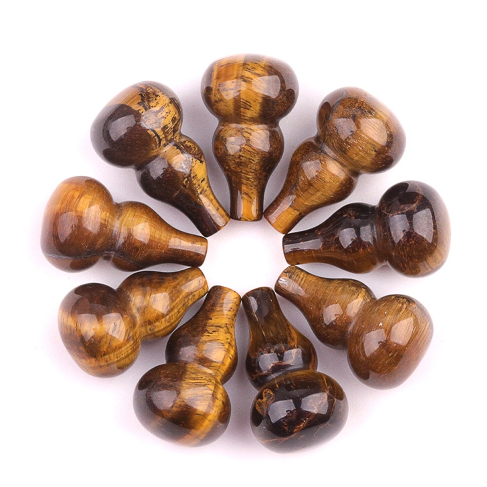 Handmade Carved Mini Gourd Stone Home Decoration Worry Stones Crystal Crafts