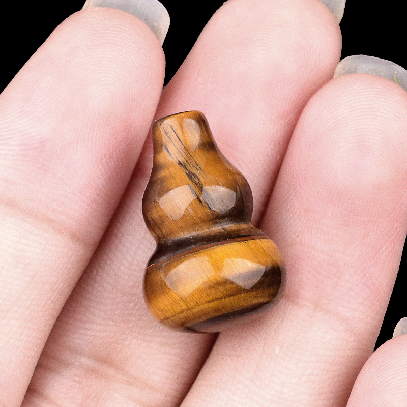 Handmade Carved Mini Gourd Stone Home Decoration Worry Stones Crystal Crafts