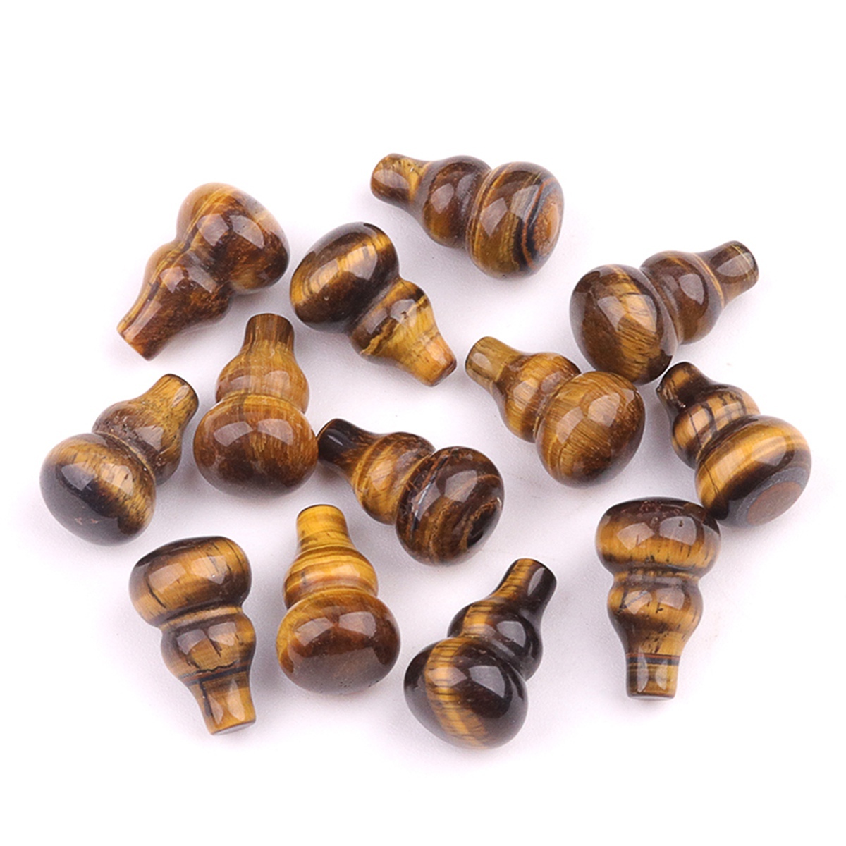 Handmade Carved Mini Gourd Stone Home Decoration Worry Stones Crystal Crafts