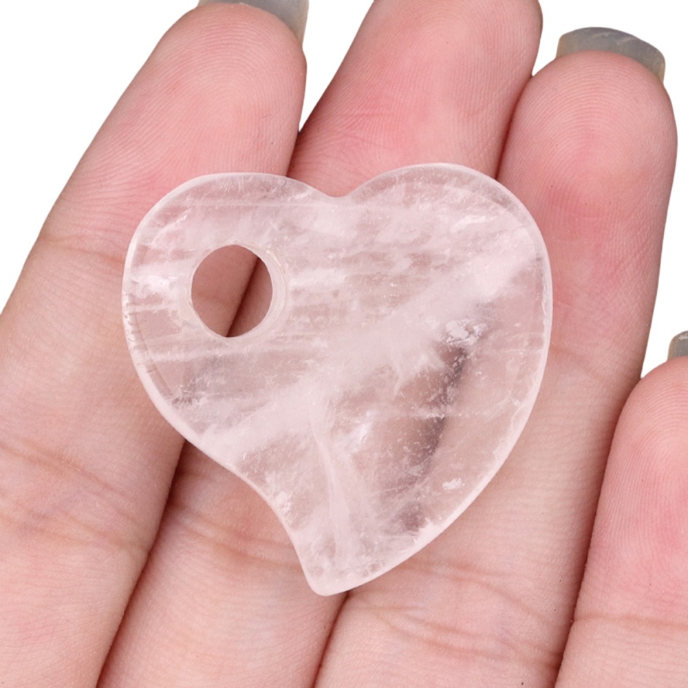 30MM Love Heart Stone Pendant for Jewelry Making Healing Chakra