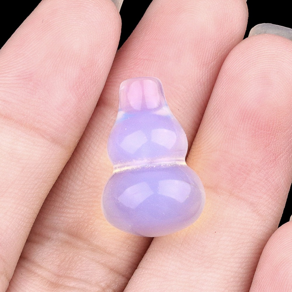 Handmade Carved Mini Gourd Stone Home Decoration Worry Stones Crystal Crafts
