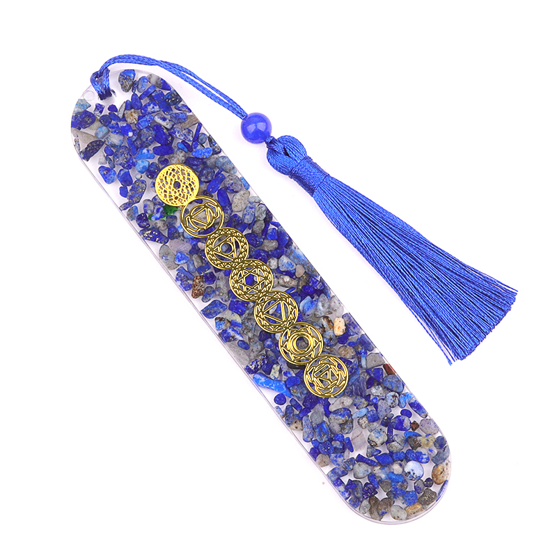 Resin Bookmarks with Tassels Handmade Raw Chip Stone Bookmark Presents for Women Kids Students Teachers and Book Lovers School Home Reading