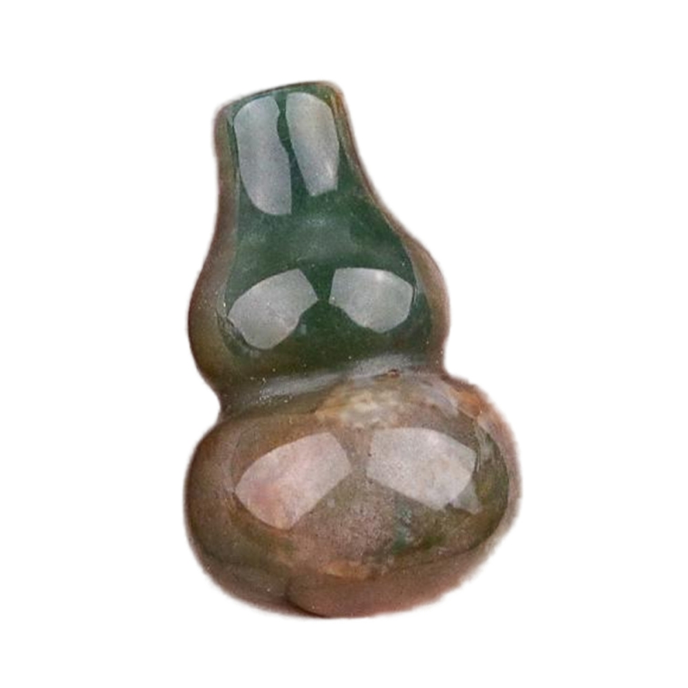 Handmade Carved Mini Gourd Stone Home Decoration Worry Stones Crystal Crafts