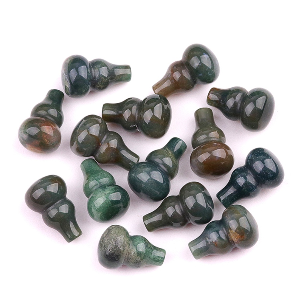 Handmade Carved Mini Gourd Stone Home Decoration Worry Stones Crystal Crafts