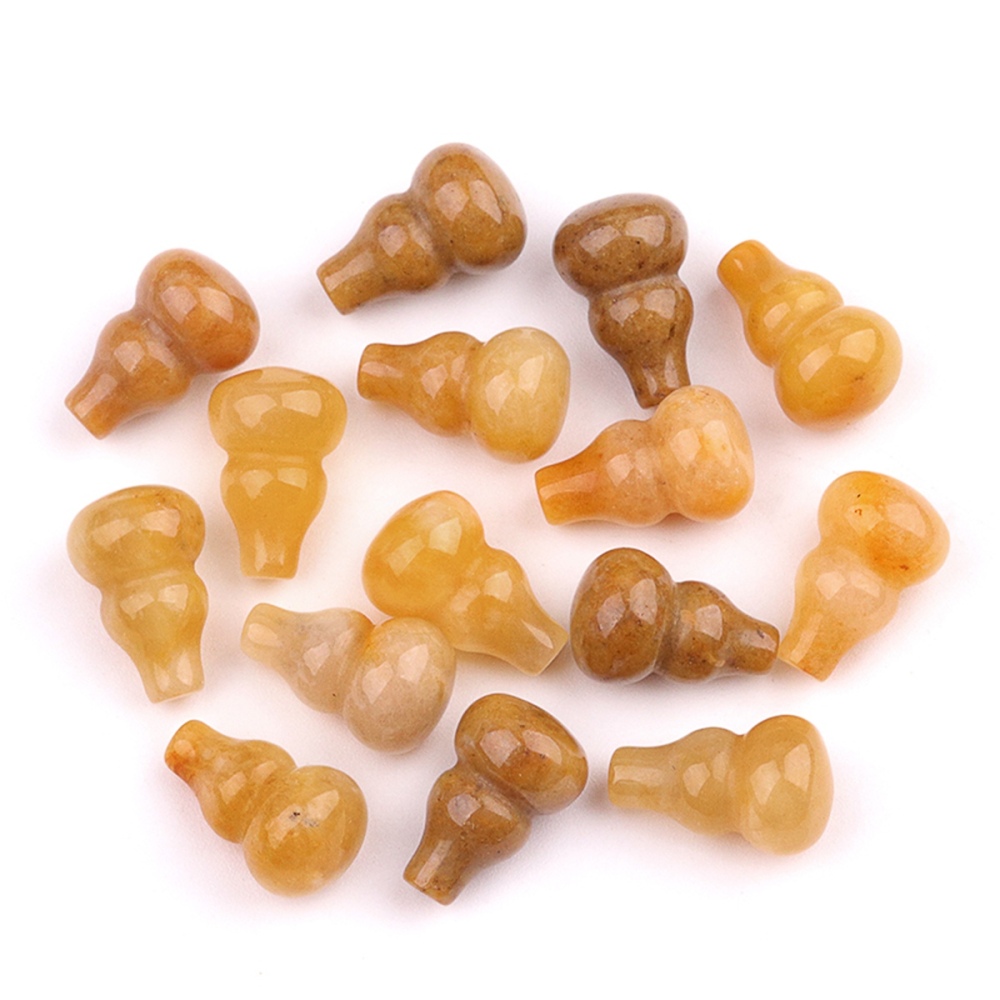 Handmade Carved Mini Gourd Stone Home Decoration Worry Stones Crystal Crafts