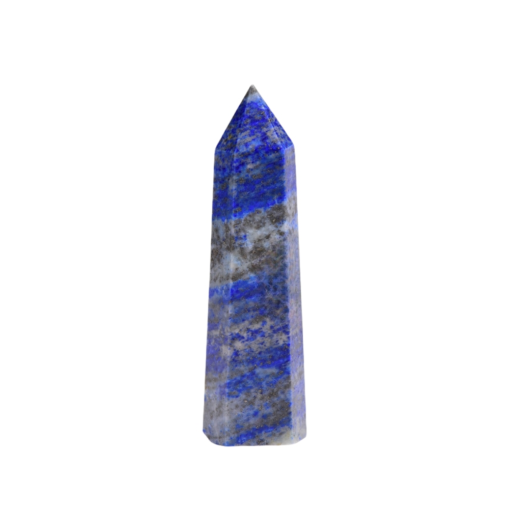 Lapis Lazuli Single Pointed Hexagonal Prism Beads Ornament Handmade Craved Gemstone