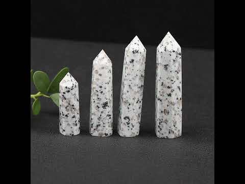 Kiwi Stone Single Pointed Hexagonal Prism Beads Ornament 206SP1492 Handmade Craved Gemstone