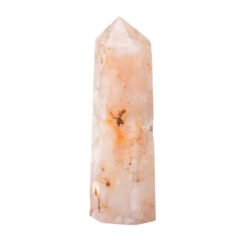 Sakura Agate Single Pointed Hexagonal Prism Beads Ornament