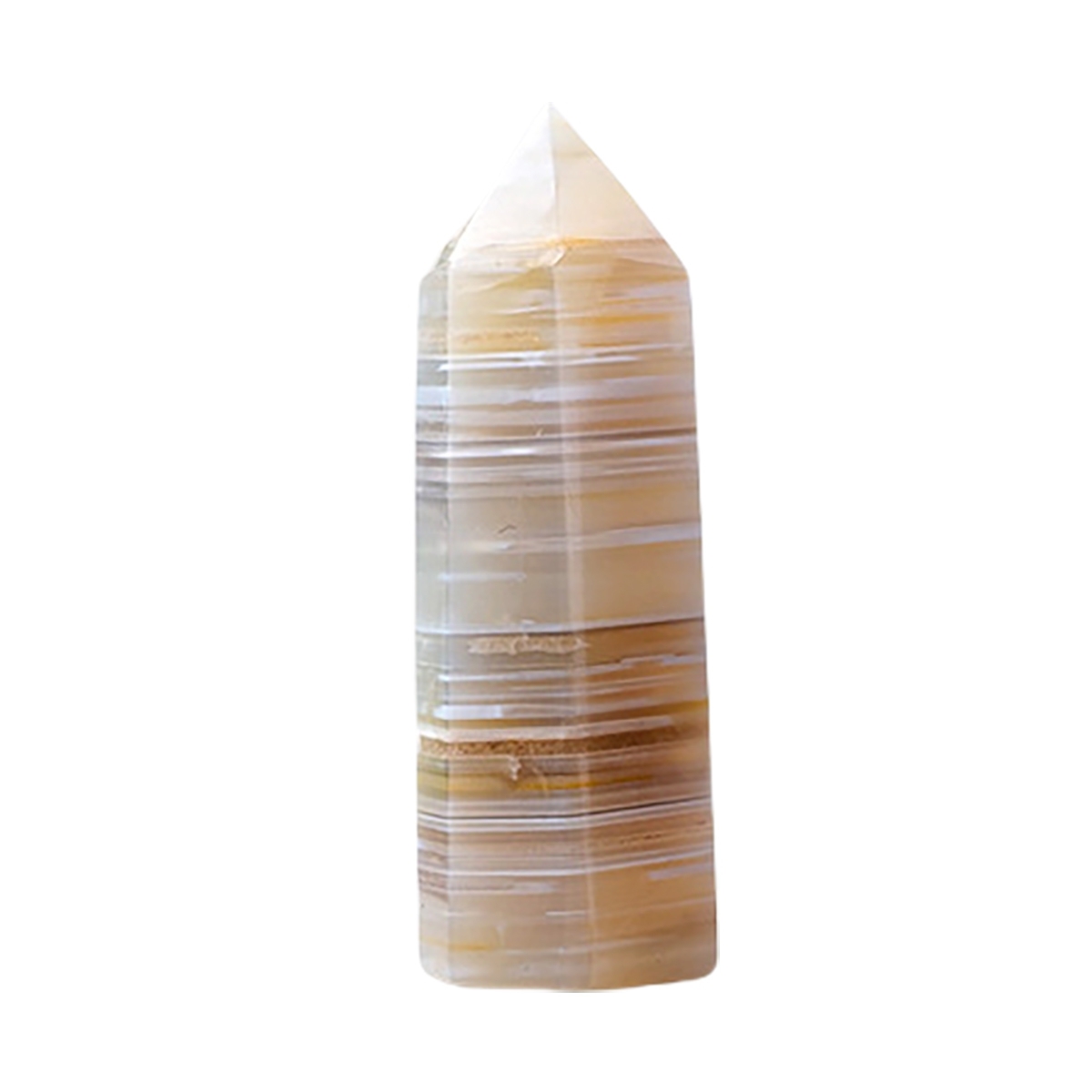 Sakura Agate  Single Pointed Hexagonal Prism Beads Ornament