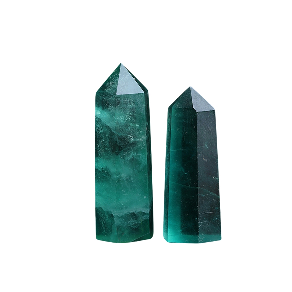 Rainbow Fluorite Single Pointed Hexagonal Prism Beads Ornament