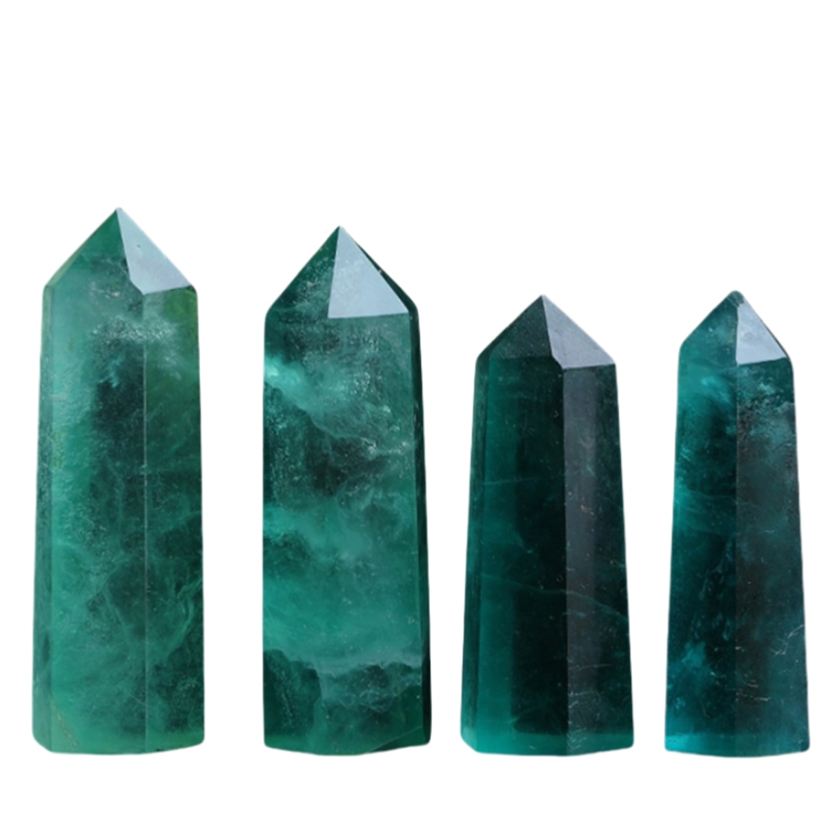 Rainbow Fluorite Single Pointed Hexagonal Prism Beads Ornament