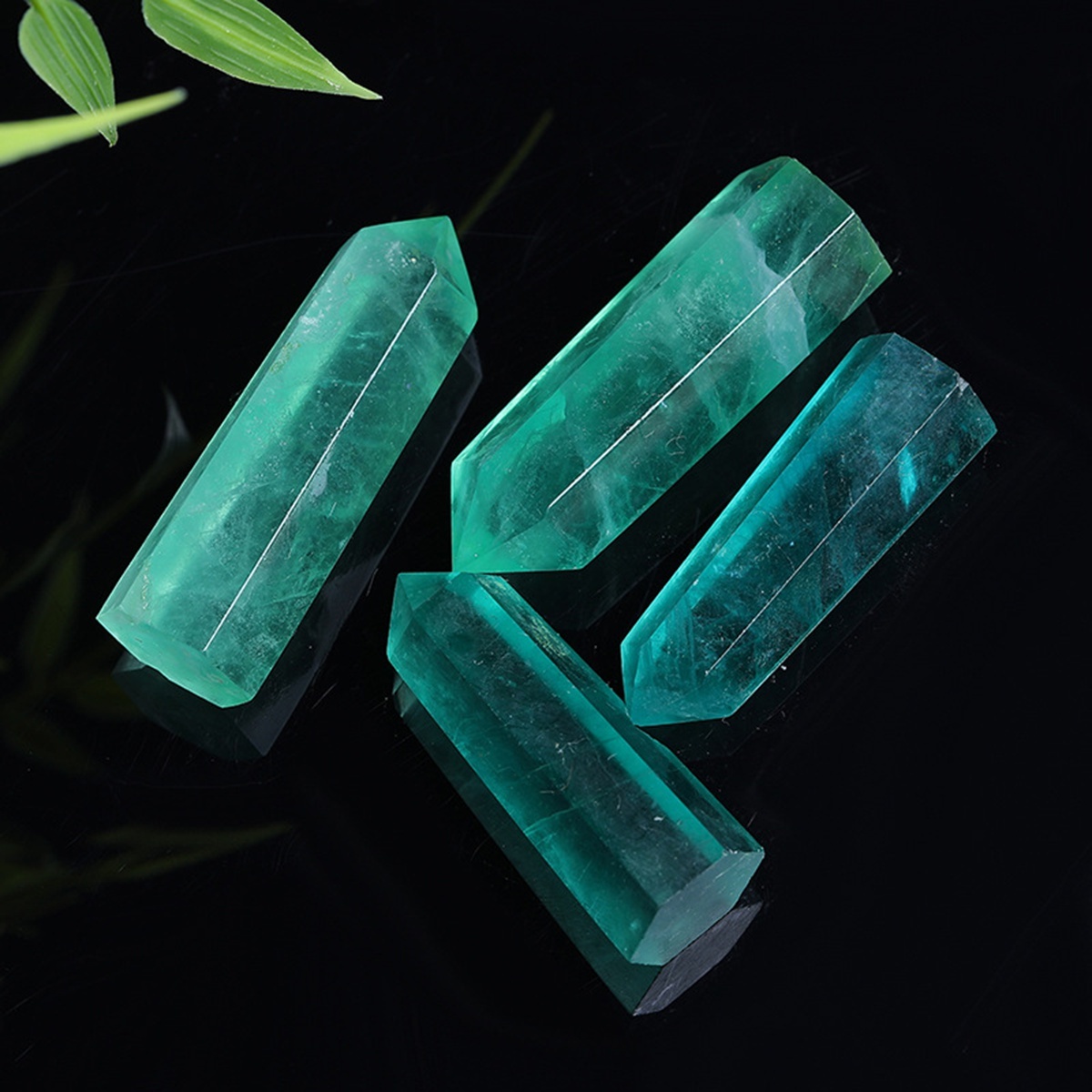 Rainbow Fluorite Single Pointed Hexagonal Prism Beads Ornament