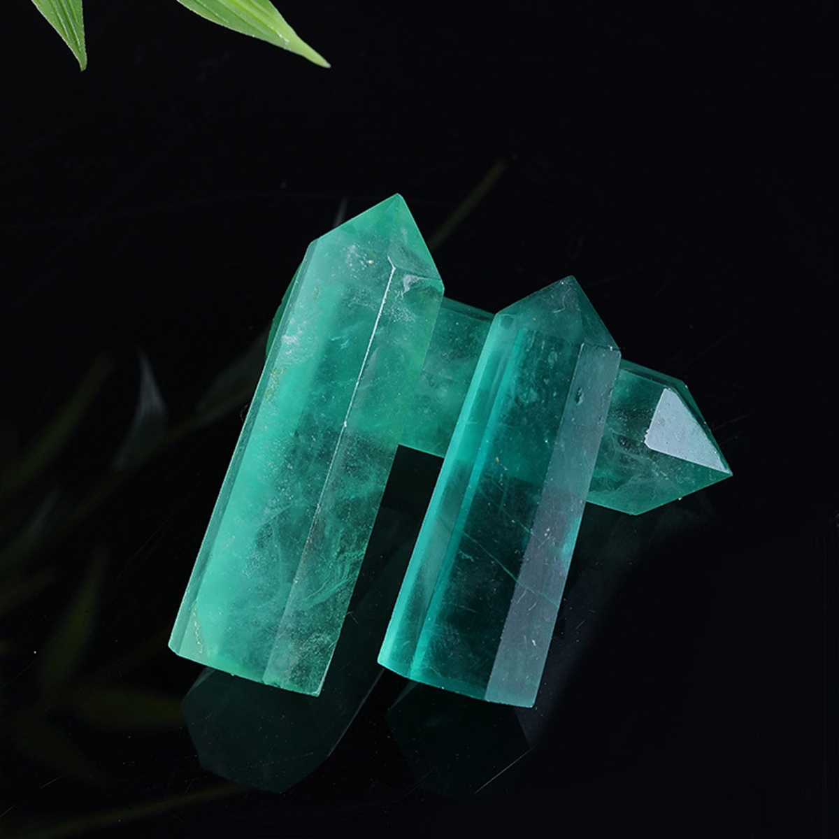 Rainbow Fluorite Single Pointed Hexagonal Prism Beads Ornament