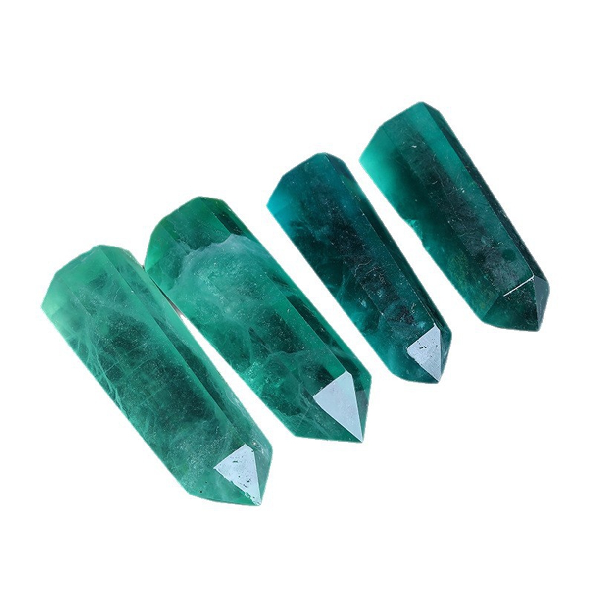 Rainbow Fluorite Single Pointed Hexagonal Prism Beads Ornament
