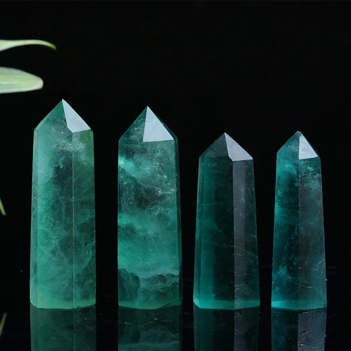 Rainbow Fluorite Single Pointed Hexagonal Prism Beads Ornament