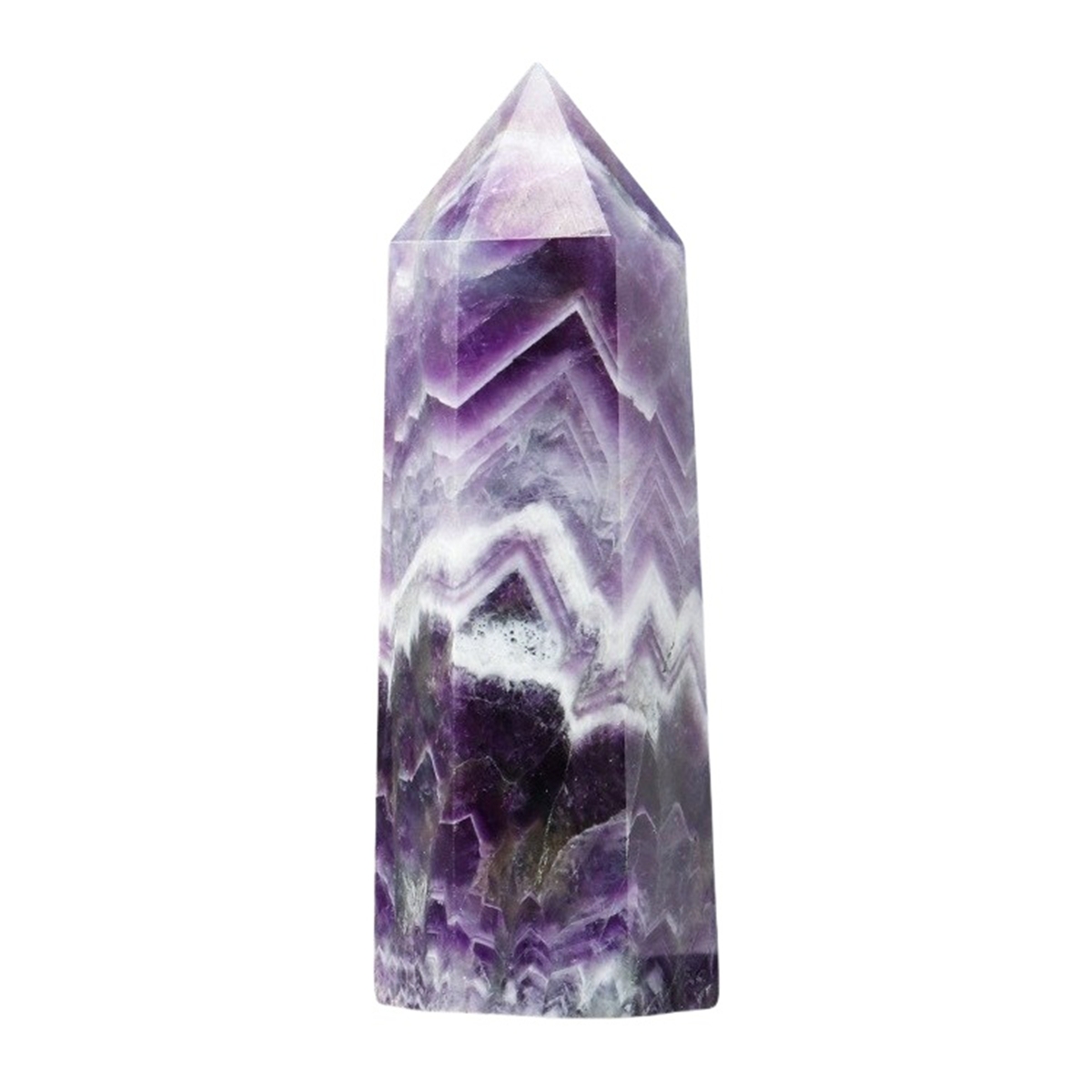 Dream Amethyst Single Pointed Hexagonal Prism Beads Ornament