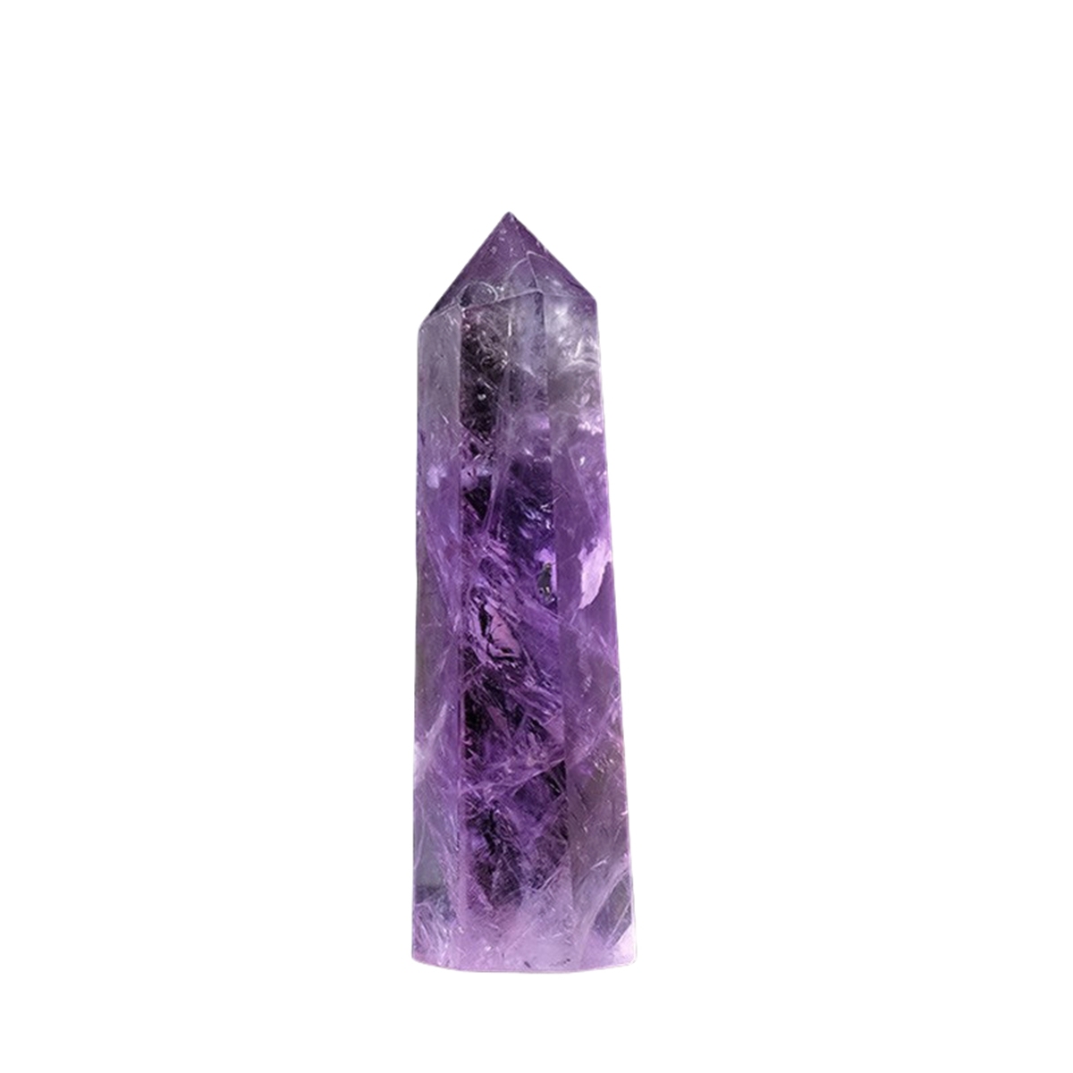 Dream Amethyst Single Pointed Hexagonal Prism Beads Ornament