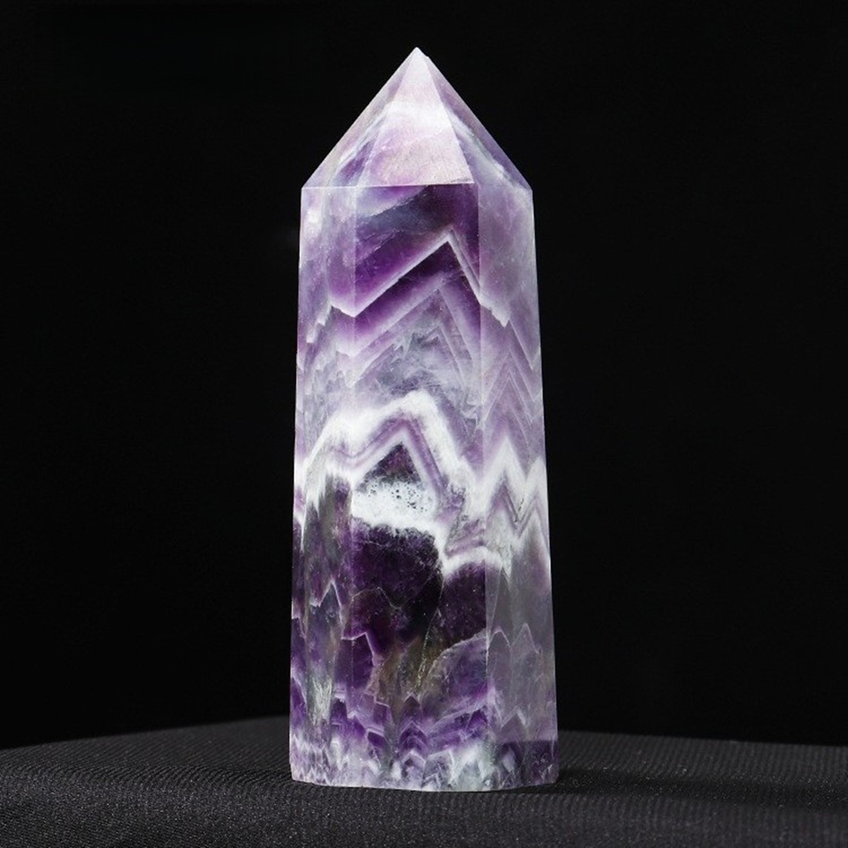 Dream Amethyst Single Pointed Hexagonal Prism Beads Ornament