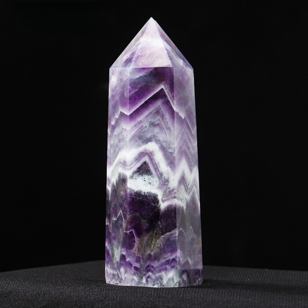 Dream Amethyst Single Pointed Hexagonal Prism Beads Ornament