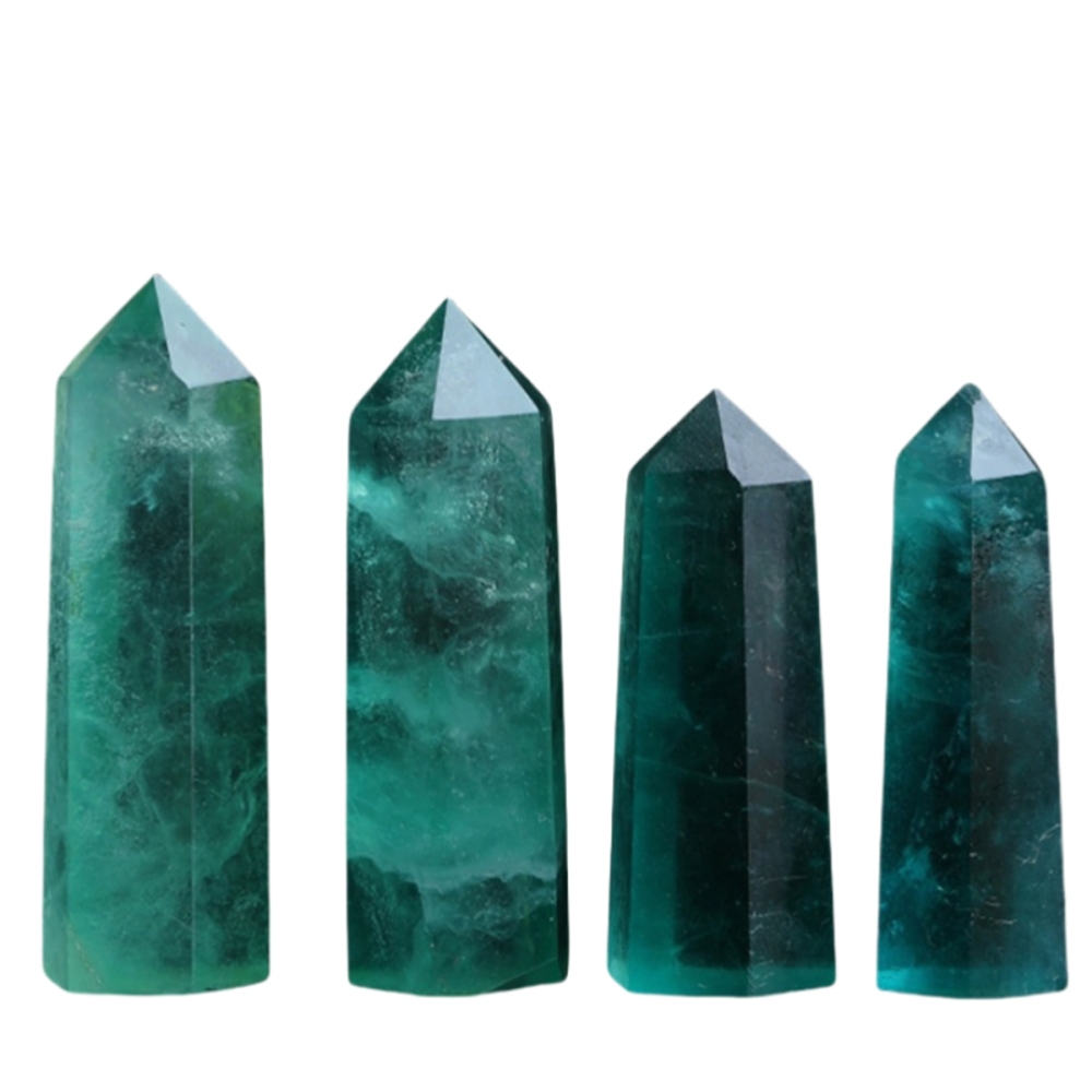 Rainbow Fluorite Single Pointed Hexagonal Prism Beads Ornament