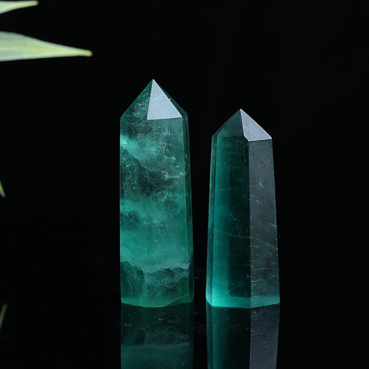 Rainbow Fluorite Single Pointed Hexagonal Prism Beads Ornament