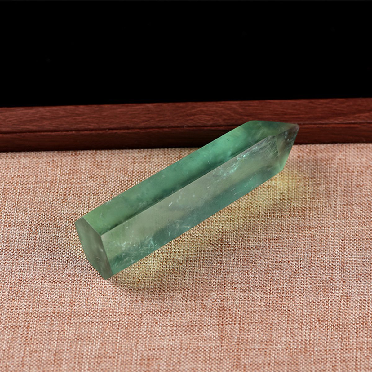 Rainbow Fluorite Single Pointed Hexagonal Prism Beads Ornament
