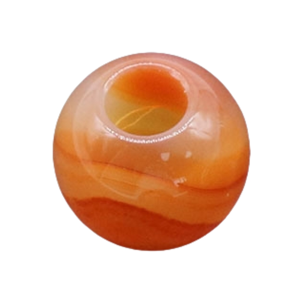 5MM Big Hole Loose 14MM Round Gemstone Beads for Making Jewelry