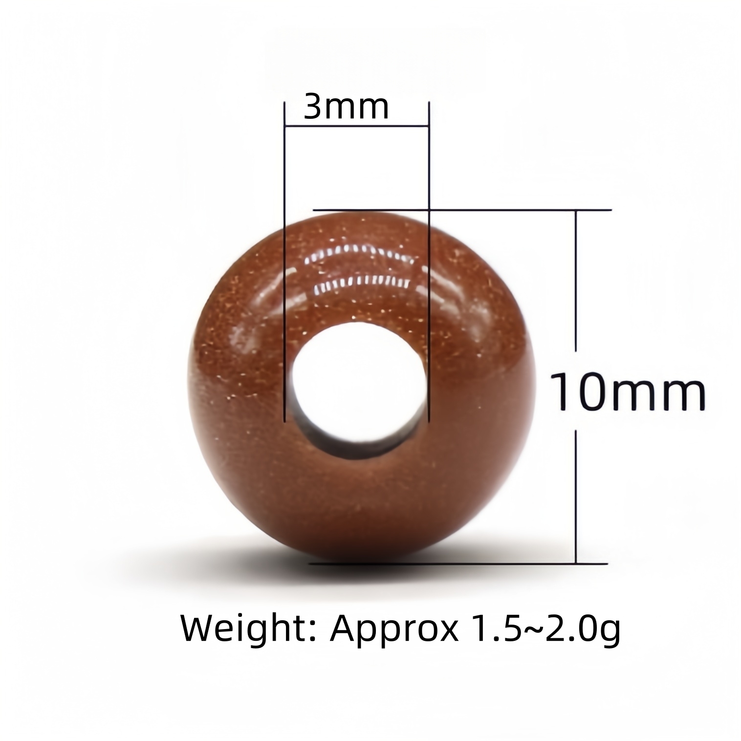5MM Big Hole Loose 16MM Round Gemstone Beads for Making Jewelry