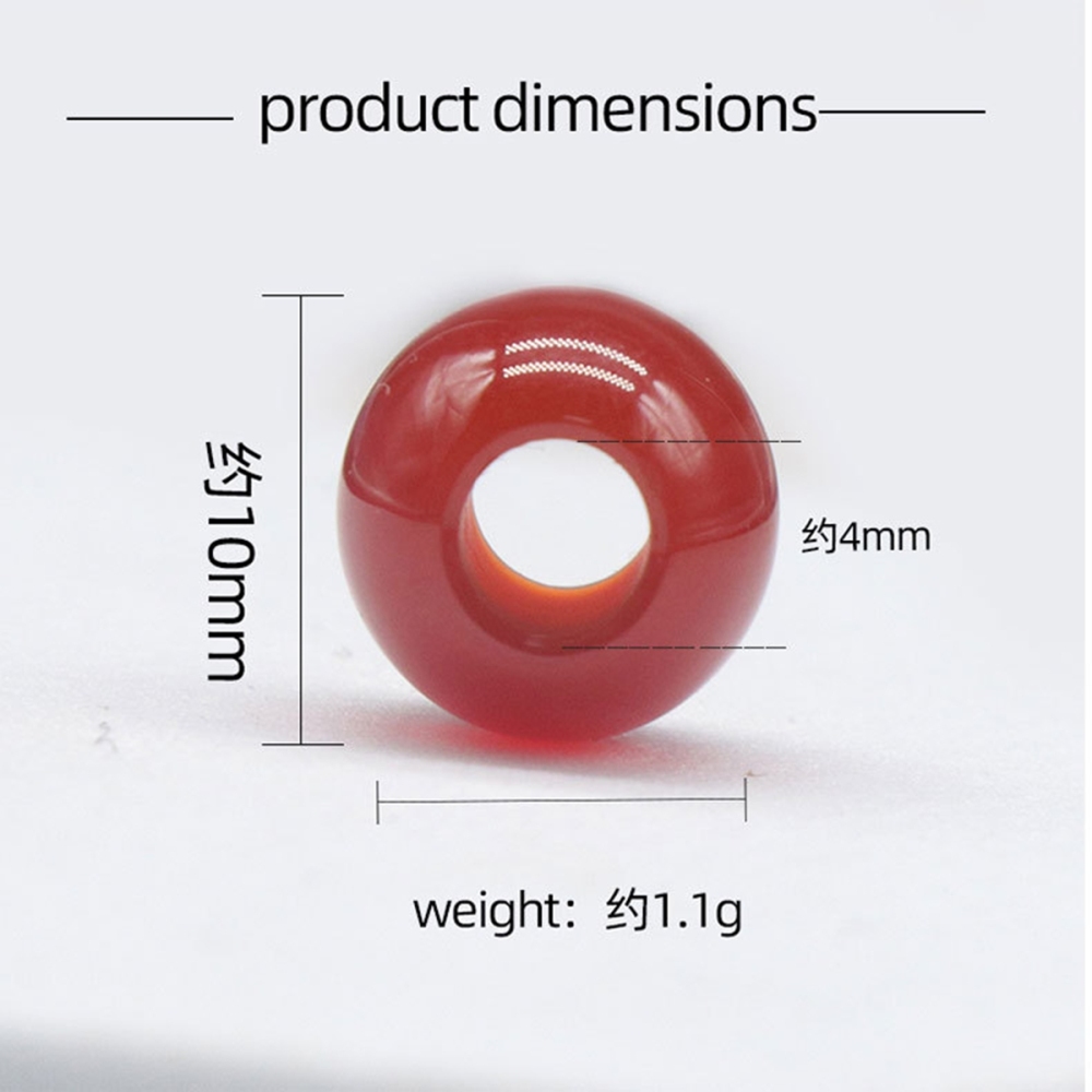5MM Big Hole Loose 14MM Round Gemstone Beads for Making Jewelry