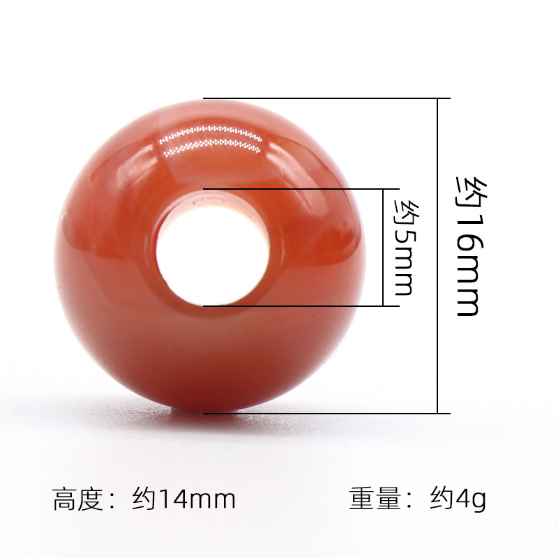 Big Hole Loose Round Gemstone Beads for Making Jewelry