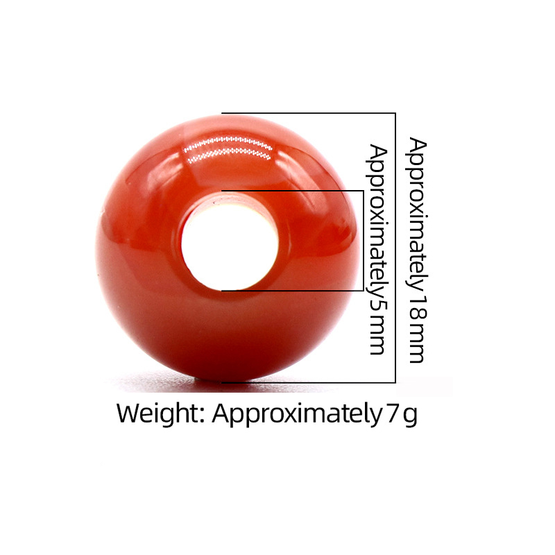 Big Hole Loose Round Gemstone Beads for Making Jewelry