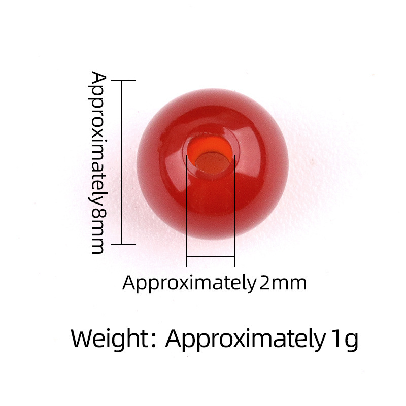 5MM Big Hole Loose 14MM Round Gemstone Beads for Making Jewelry