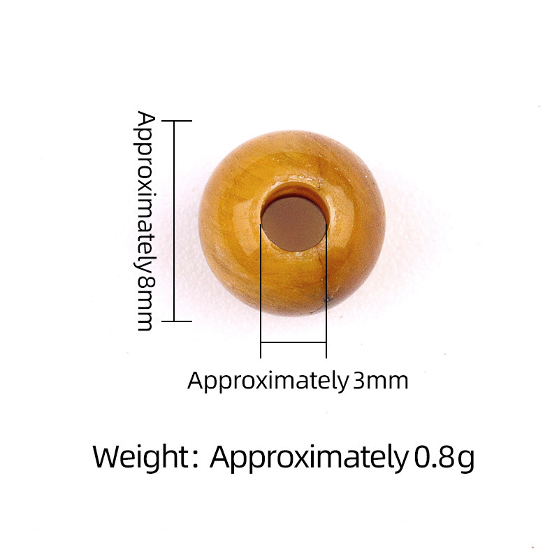 5MM Big Hole Loose 14MM Round Gemstone Beads for Making Jewelry