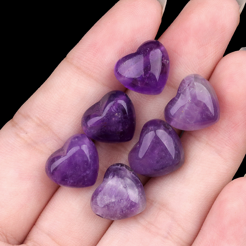 12MM Gemstone Heart  Drilled 2MM Side Hole for Making Jewelry