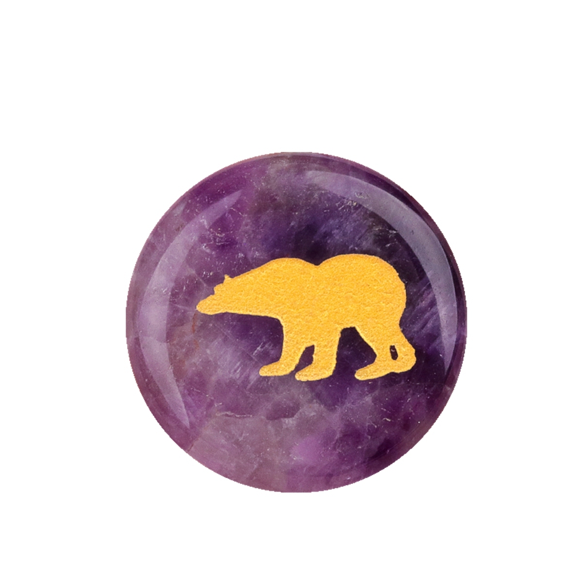 Gemstone 25MM Circular Disc Ornament Handmade Craved Pattern-AIM For Home Decor