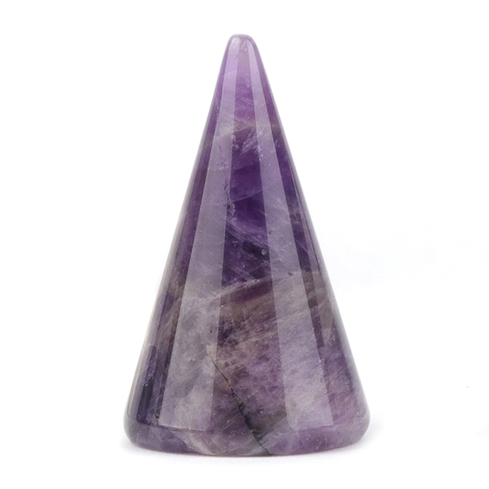 Gemstone Ring Holder Tower (D25X40MM) Stone Jewelry Display Stand Point Cone Decorative Wedding Storage