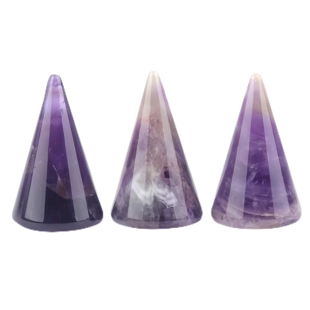 Gemstone Ring Holder Tower (D25X40MM) Stone Jewelry Display Stand Point Cone Decorative Wedding Storage