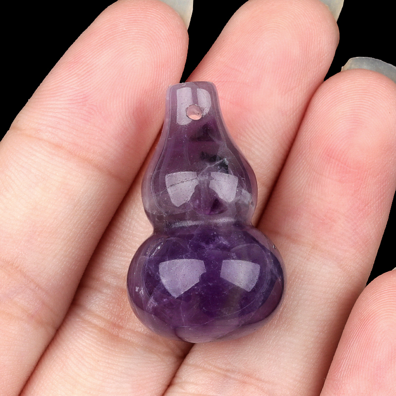 18x30MM Handmade Carved Mini Gourd Stone Pendant for Making Jewelry